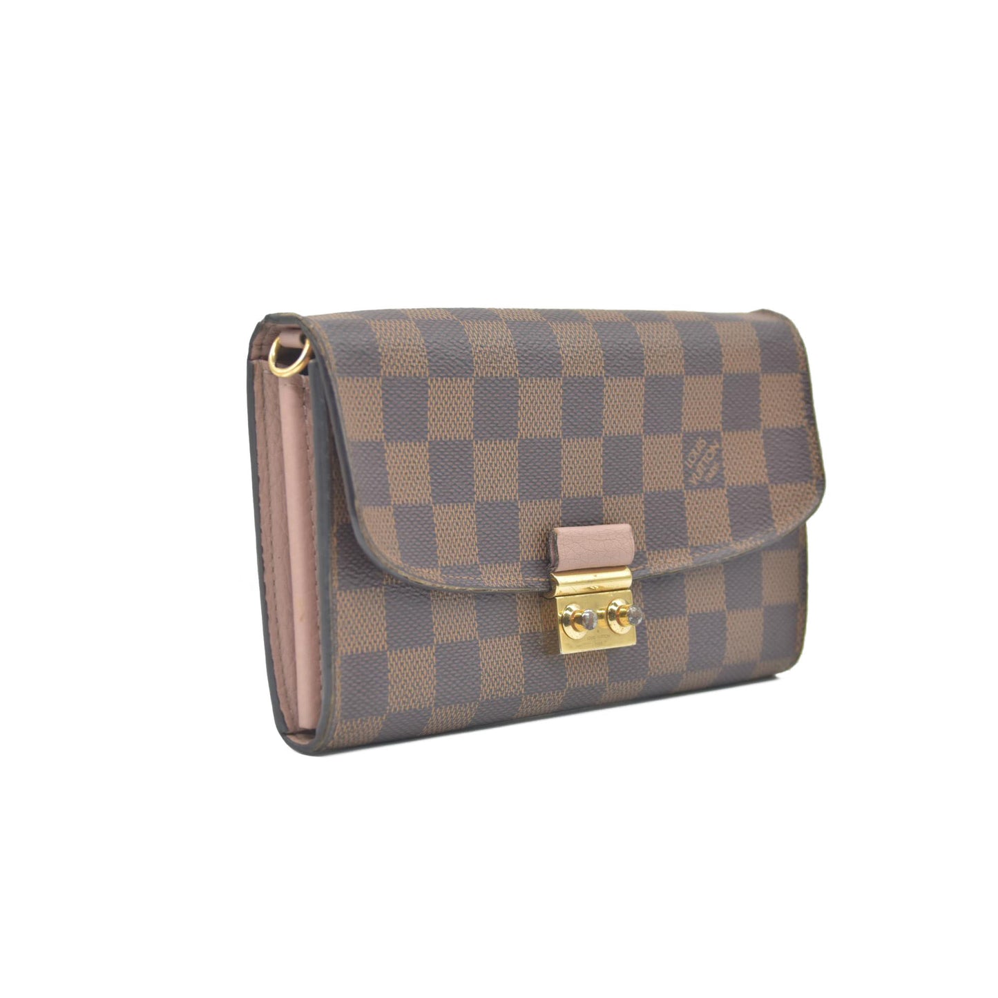$1580 2018 Louis Vuitton Damier Ebene Croisette Wallet on Chain MI1178