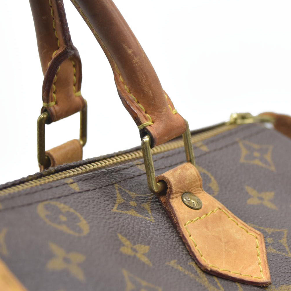 Louis Vuitton $1700 Hand Bag Speedy 30 Brown Monogram SD1010