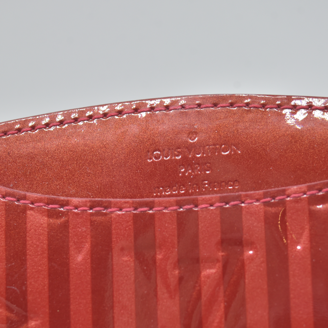$400 2011 Louis Vuitton Etui Mirror Case Limited Edition Monogram Vernis Rayures TS4171