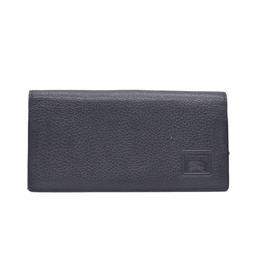 Burberry Unisex Nova Black Leather Bifold Credit Card Long Wallet CONSIGNMENT