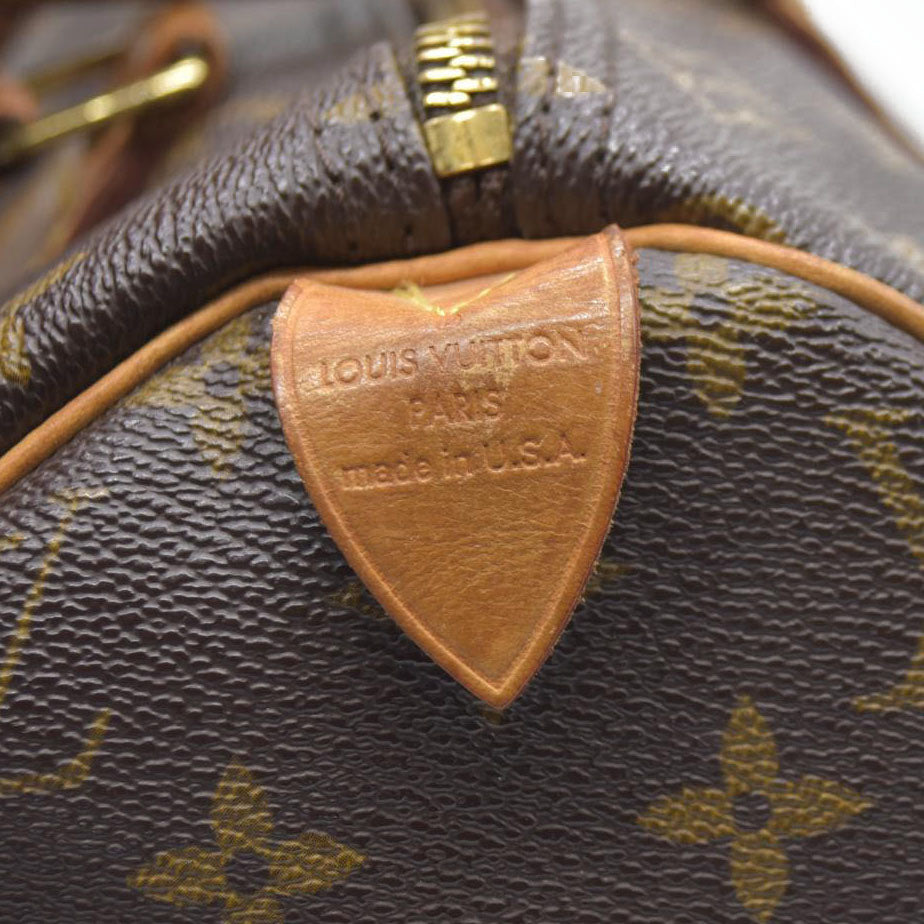 Louis Vuitton $1700 Hand Bag Speedy 30 Brown Monogram SD1010