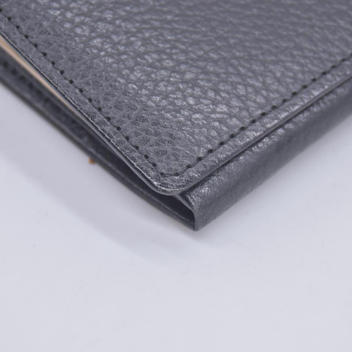 Burberry Unisex Nova Black Leather Bifold Credit Card Long Wallet CONSIGNMENT