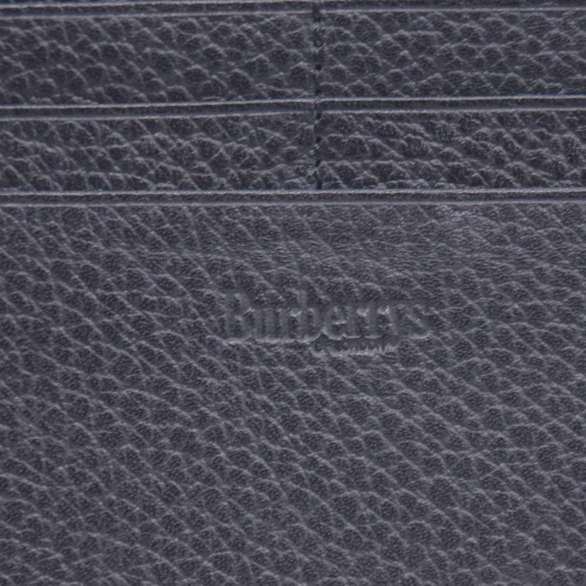 Burberry Unisex Nova Black Leather Bifold Credit Card Long Wallet CONSIGNMENT