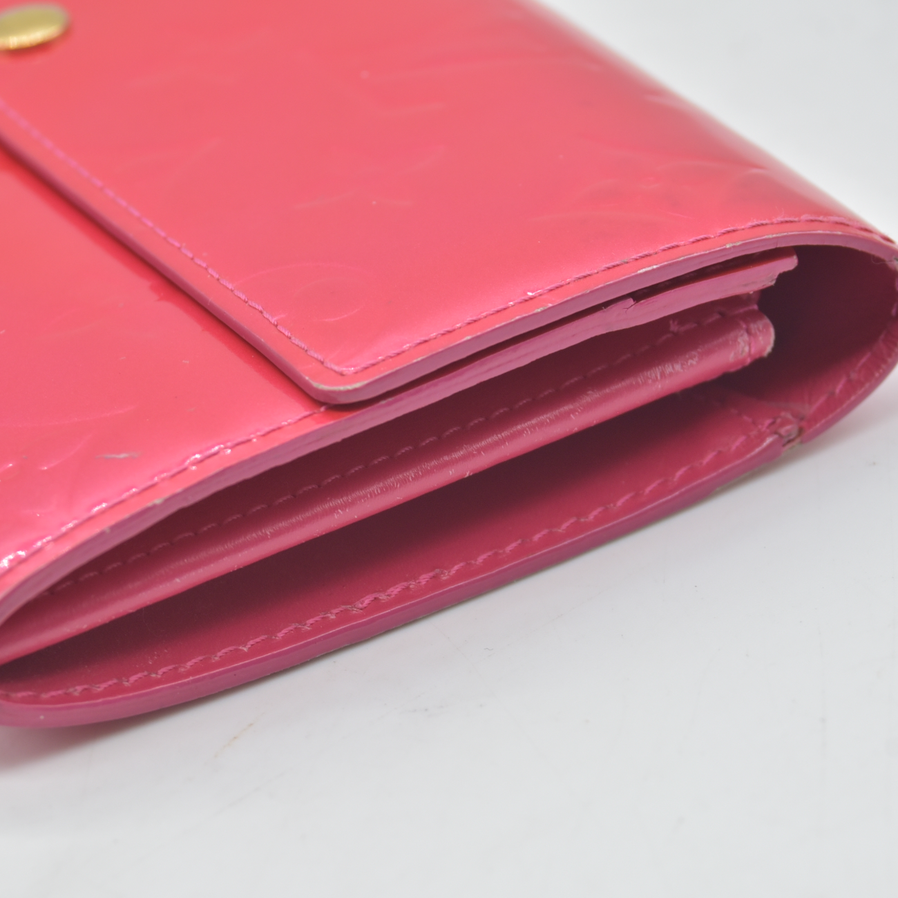 $840 2002 LOUIS VUITTON Monogram Vernis Portefeuille Sarah Long Wallet TH1022
