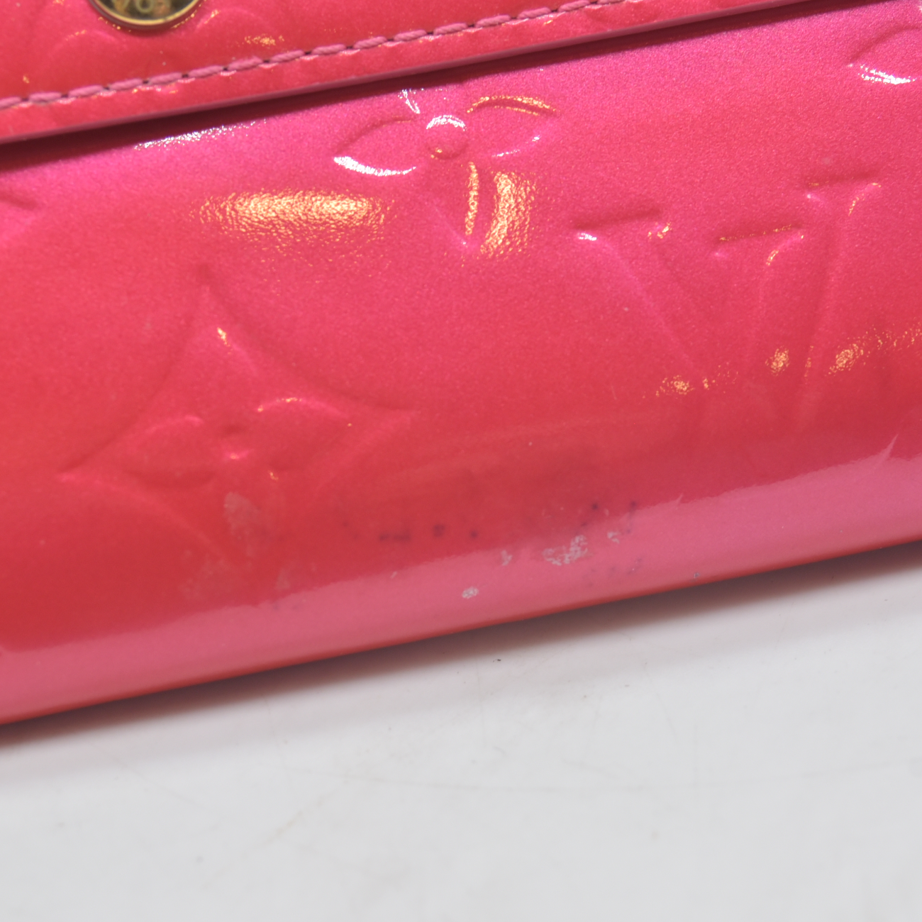 $840 2002 LOUIS VUITTON Monogram Vernis Portefeuille Sarah Long Wallet TH1022
