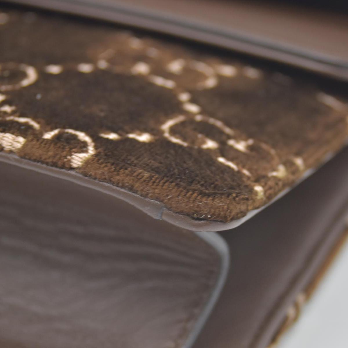 $2650 Gucci Velvet Moon Calfskin Crystal GG Monogram Small Dionysus Shoulder Bag Brown Vintage Cocoa Black Diamond
