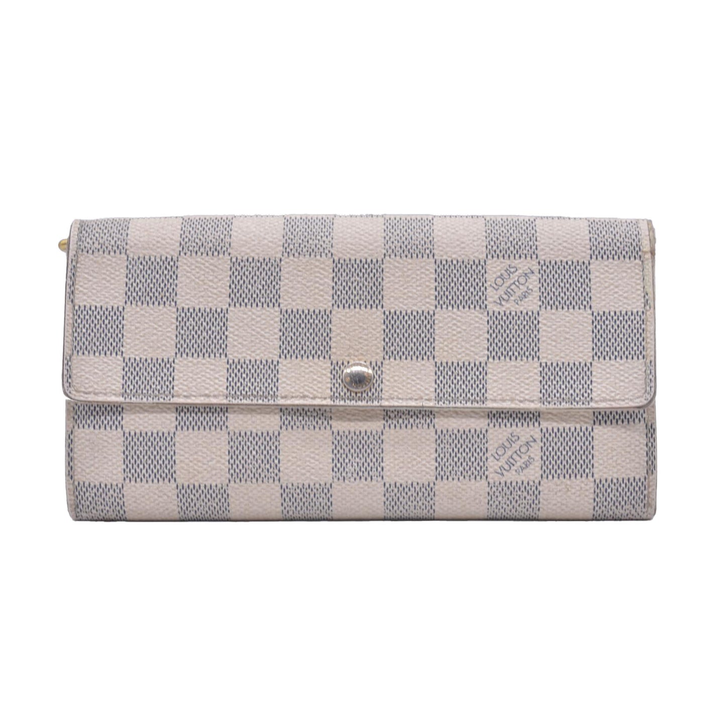 $800 2010 Louis Vuitton  Vintage Damier Azur Pattern Sarah Wallet CA2180 CONSIGNMENT