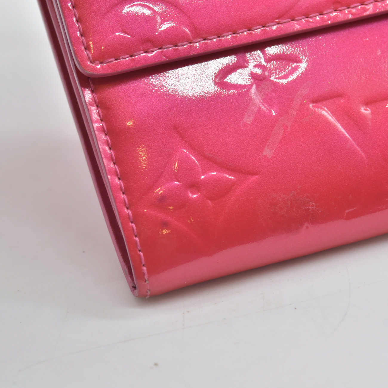 $840 2002 LOUIS VUITTON Monogram Vernis Portefeuille Sarah Long Wallet TH1022