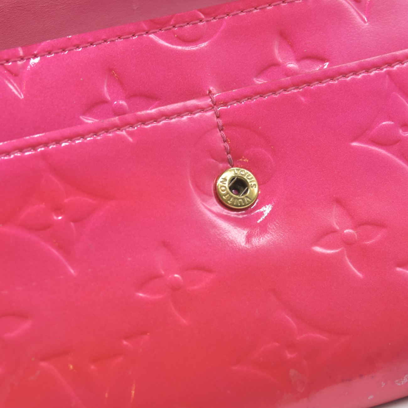 $840 2002 LOUIS VUITTON Monogram Vernis Portefeuille Sarah Long Wallet TH1022