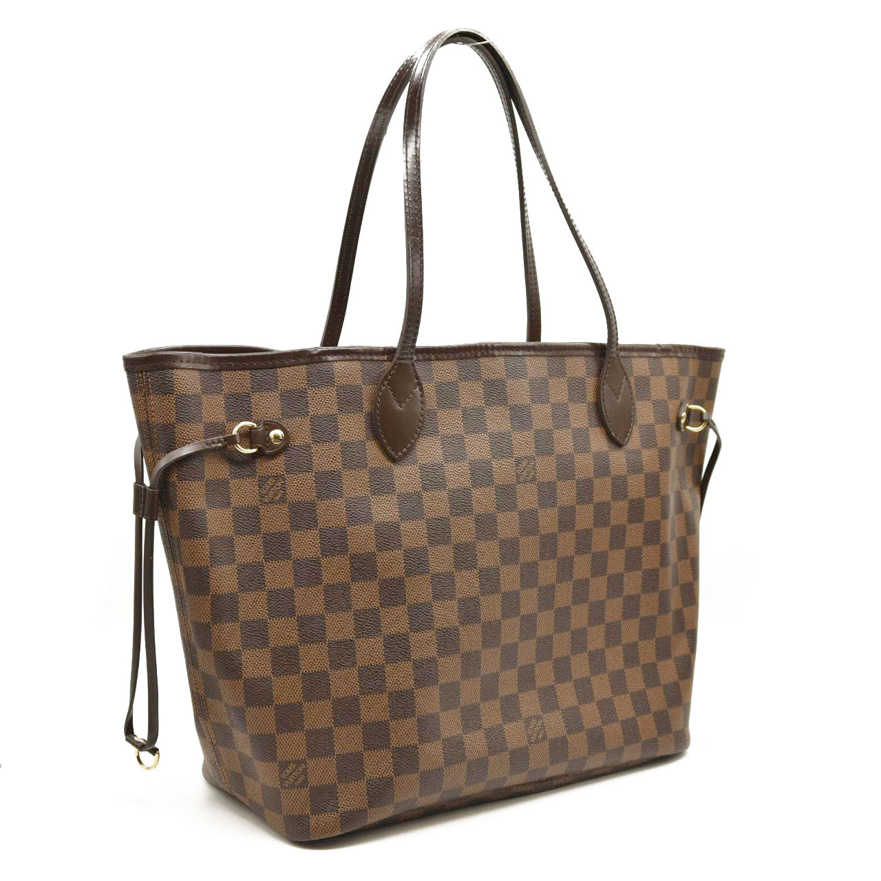 LOUIS VUITTON Damier Ebene Neo Neverfull MM Rose Ballerine AR4103