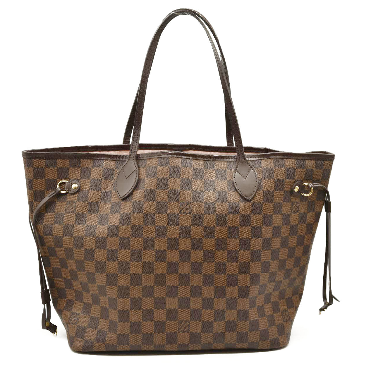 LOUIS VUITTON Damier Ebene Neo Neverfull MM Rose Ballerine AR4103