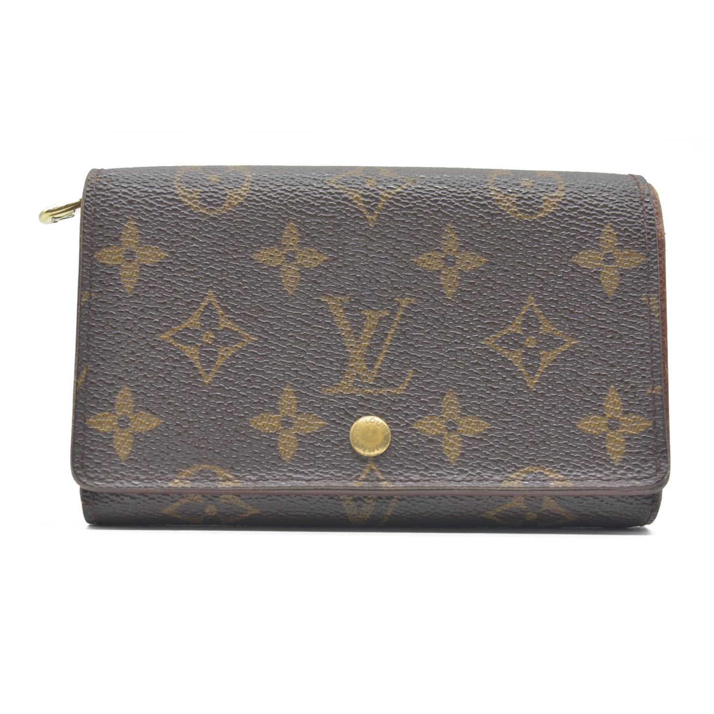 $560 Louis Vuitton  Monogram Porte-Monnaie Tresor Wallet