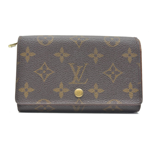 $560 Louis Vuitton  Monogram Porte-Monnaie Tresor Wallet