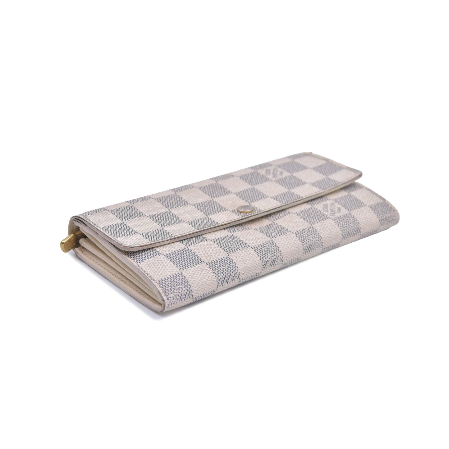 $800 2010 Louis Vuitton  Vintage Damier Azur Pattern Sarah Wallet CA2180 CONSIGNMENT