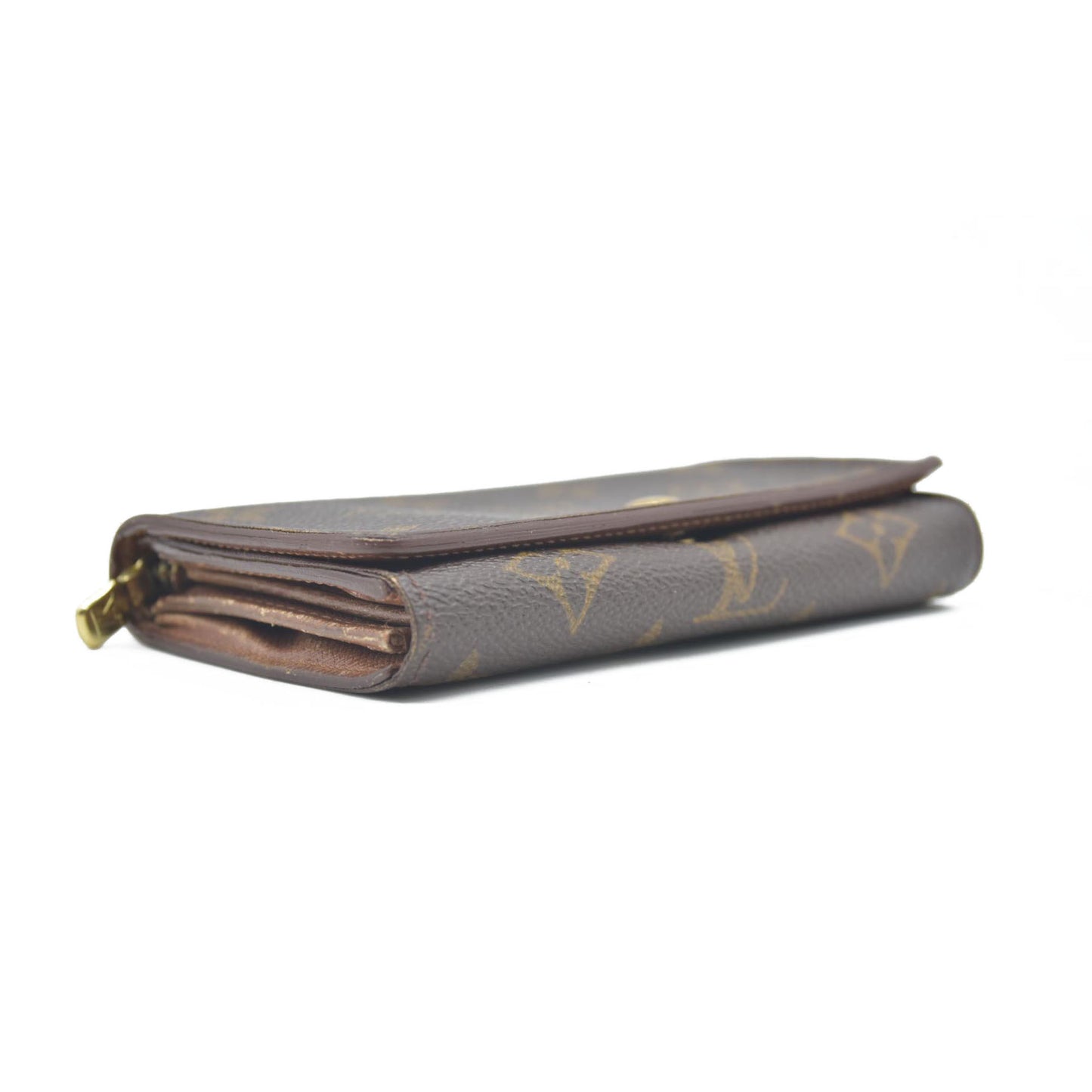 $560 Louis Vuitton  Monogram Porte-Monnaie Tresor Wallet