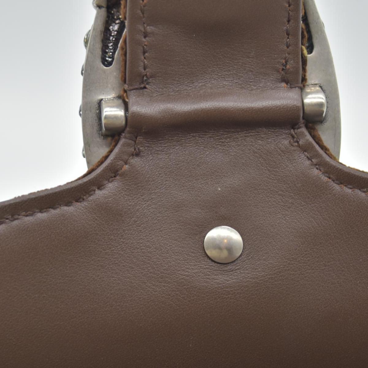 $2650 Gucci Velvet Moon Calfskin Crystal GG Monogram Small Dionysus Shoulder Bag Brown Vintage Cocoa Black Diamond