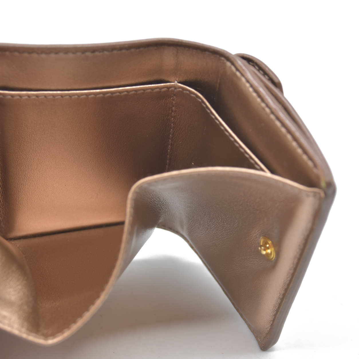 Prada Small Saffiano Vitello Move Leather Compact Wallet rose gold