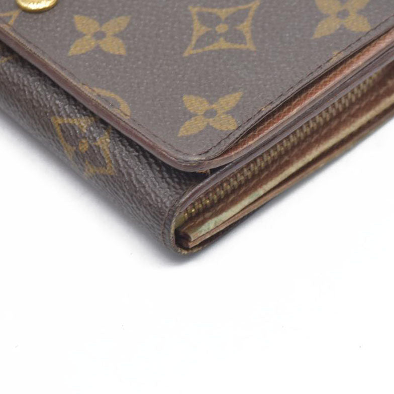 $560 Louis Vuitton  Monogram Porte-Monnaie Tresor Wallet