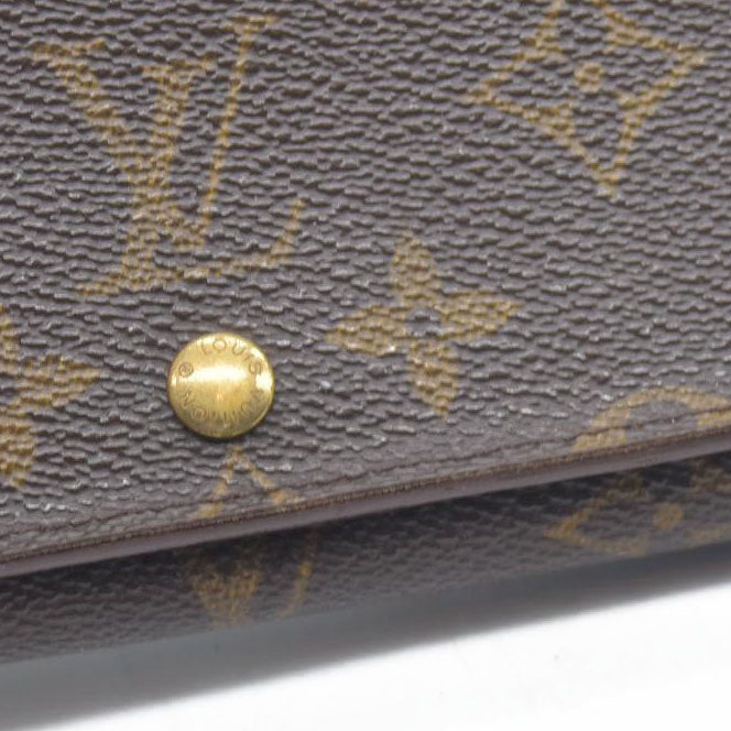 $560 Louis Vuitton  Monogram Porte-Monnaie Tresor Wallet