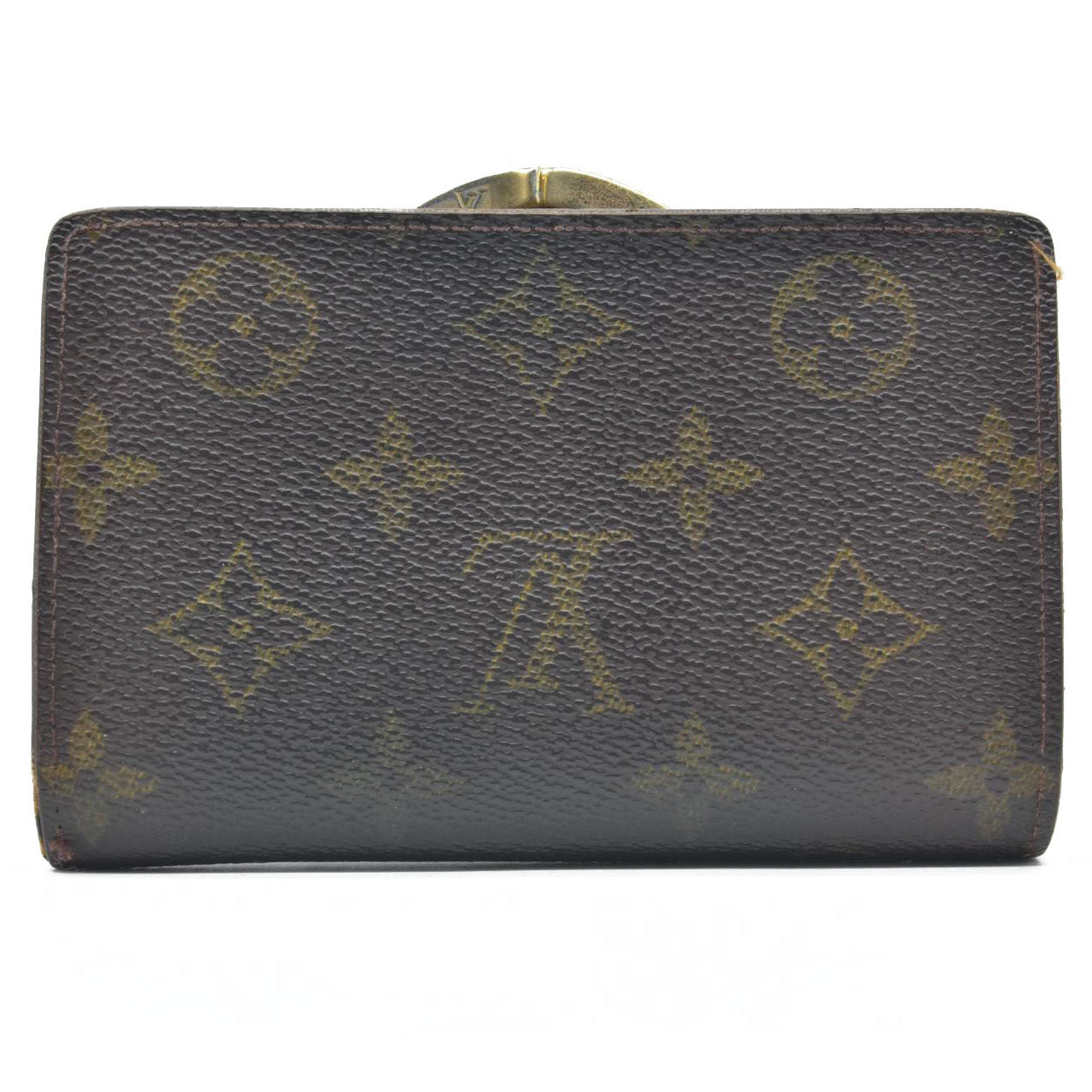 $720 Louis Vuitton Monogram Kisslock French Purse MI0020