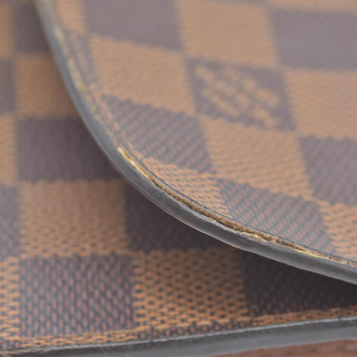 $1580 2018 Louis Vuitton Damier Ebene Croisette Wallet on Chain MI1178
