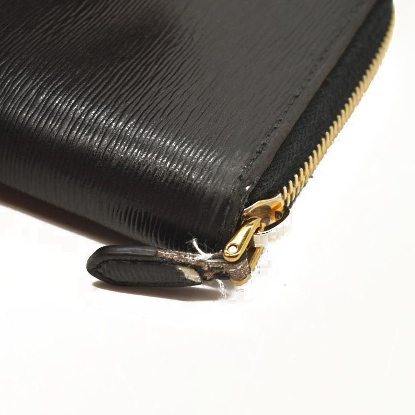 Used PRADA Saffiano Zip Around Wallet Black