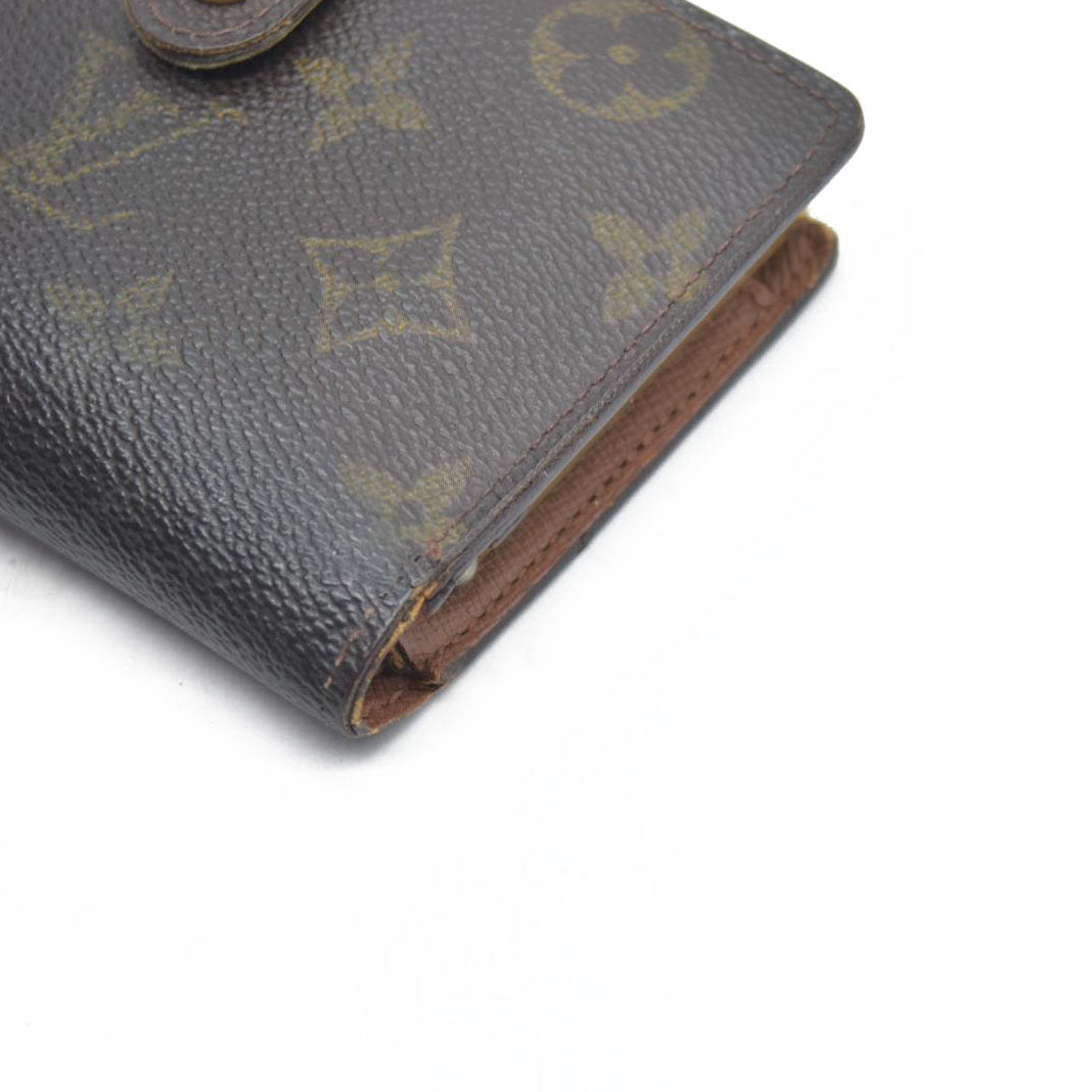 $720 Louis Vuitton Monogram Kisslock French Purse MI0020