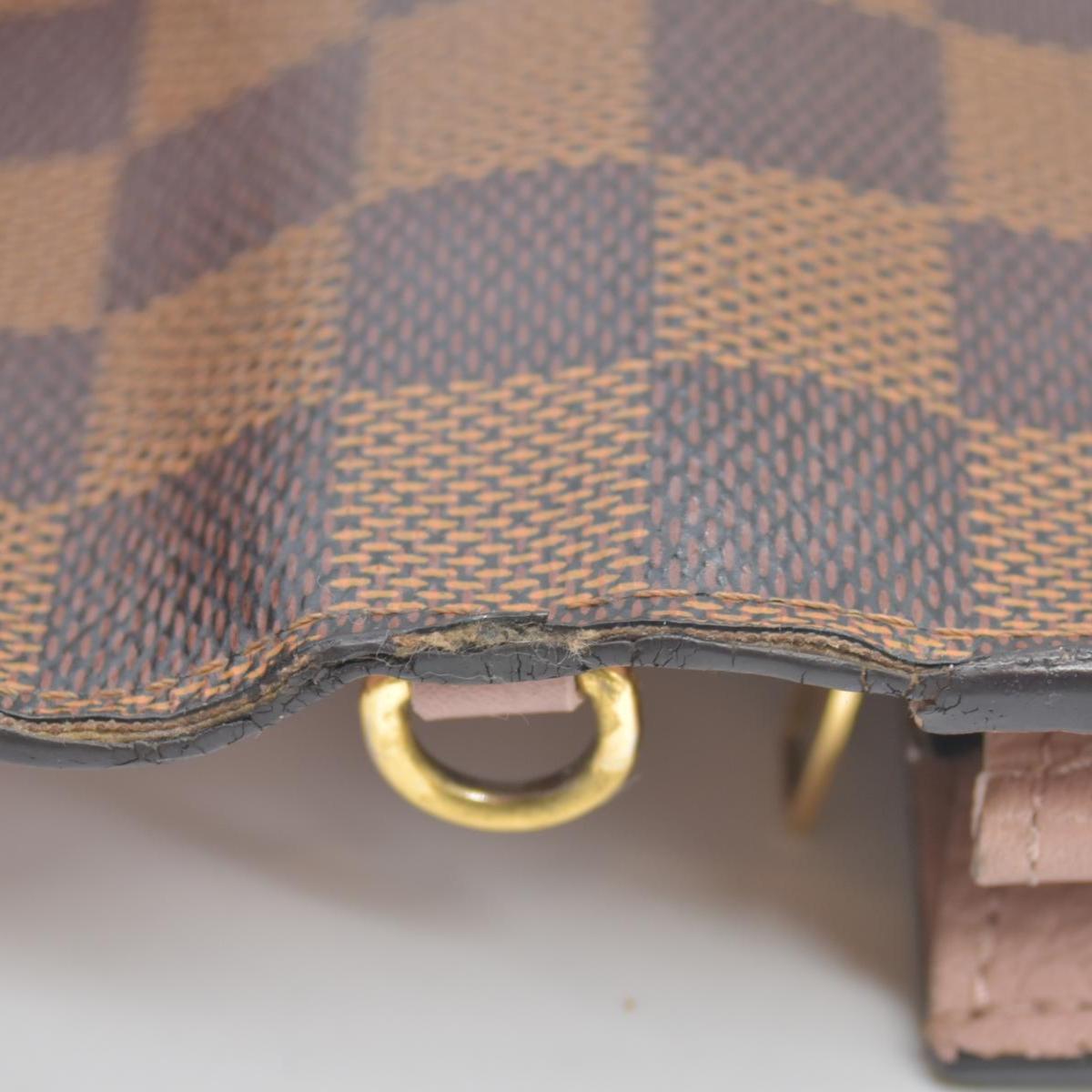 $1580 2018 Louis Vuitton Damier Ebene Croisette Wallet on Chain MI1178
