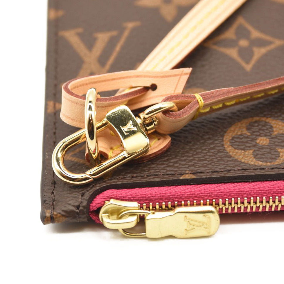 LOUIS VUITTON Monogram Neverfull PM Pochette Pivoine