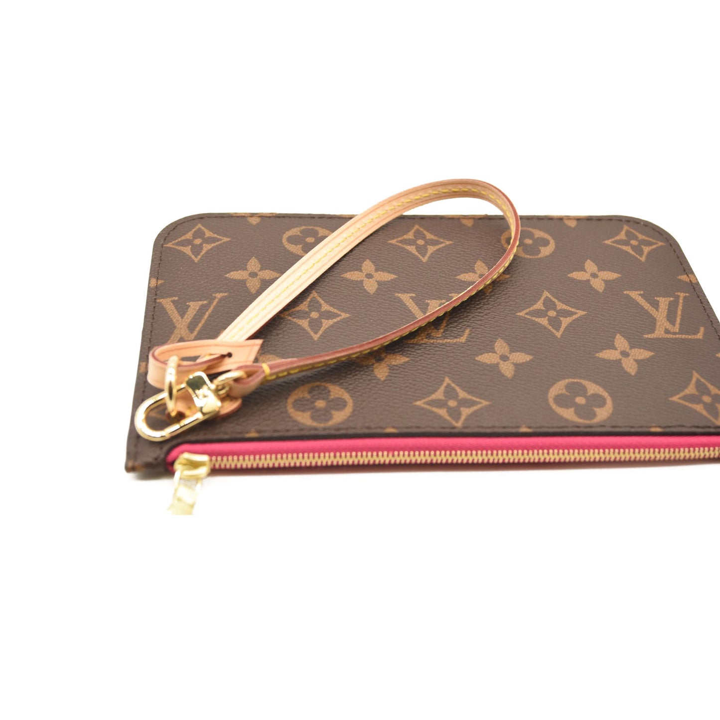 LOUIS VUITTON Monogram Neverfull PM Pochette Pivoine