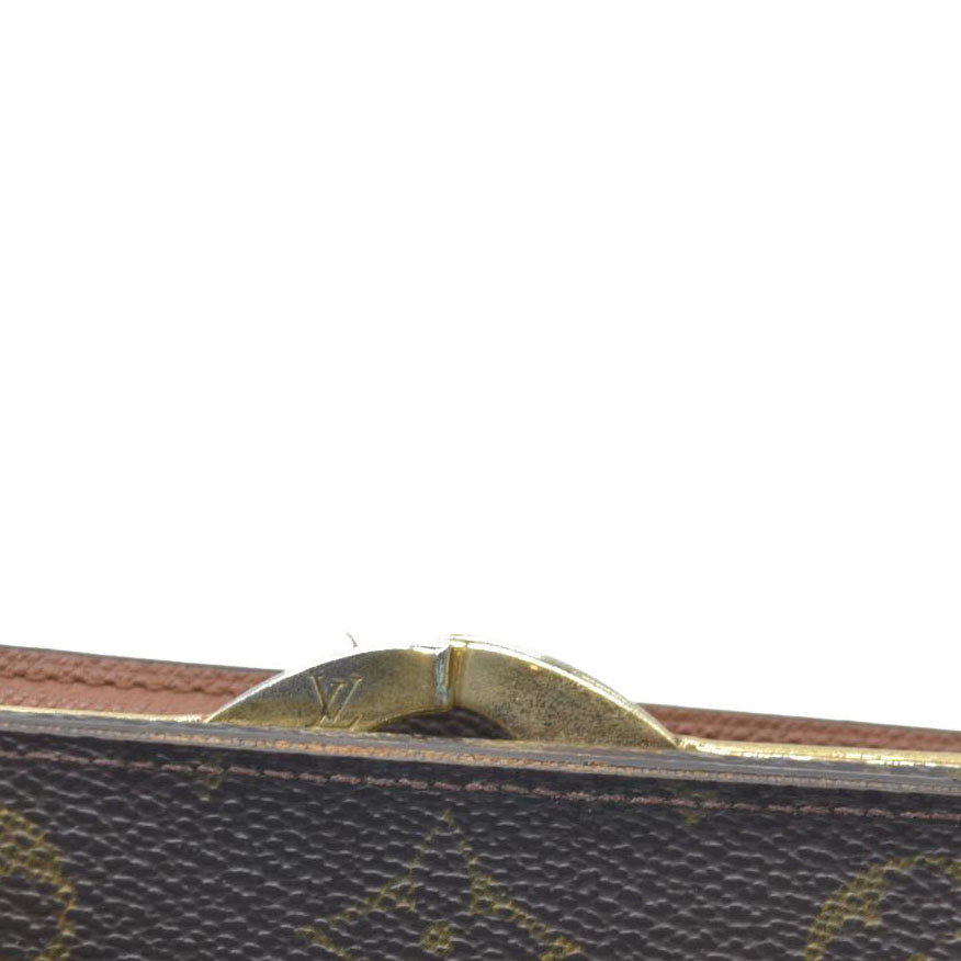 $720 Louis Vuitton Monogram Kisslock French Purse MI0020