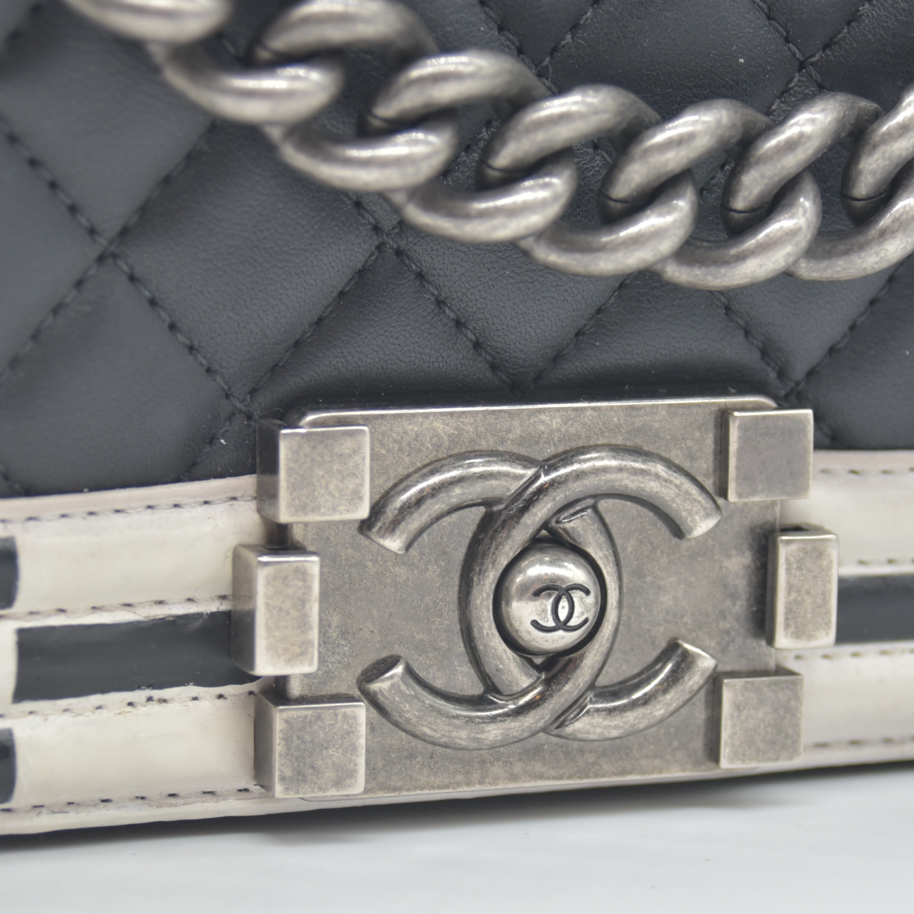 $6700 Chanel Small Checkerboard Boy Bag