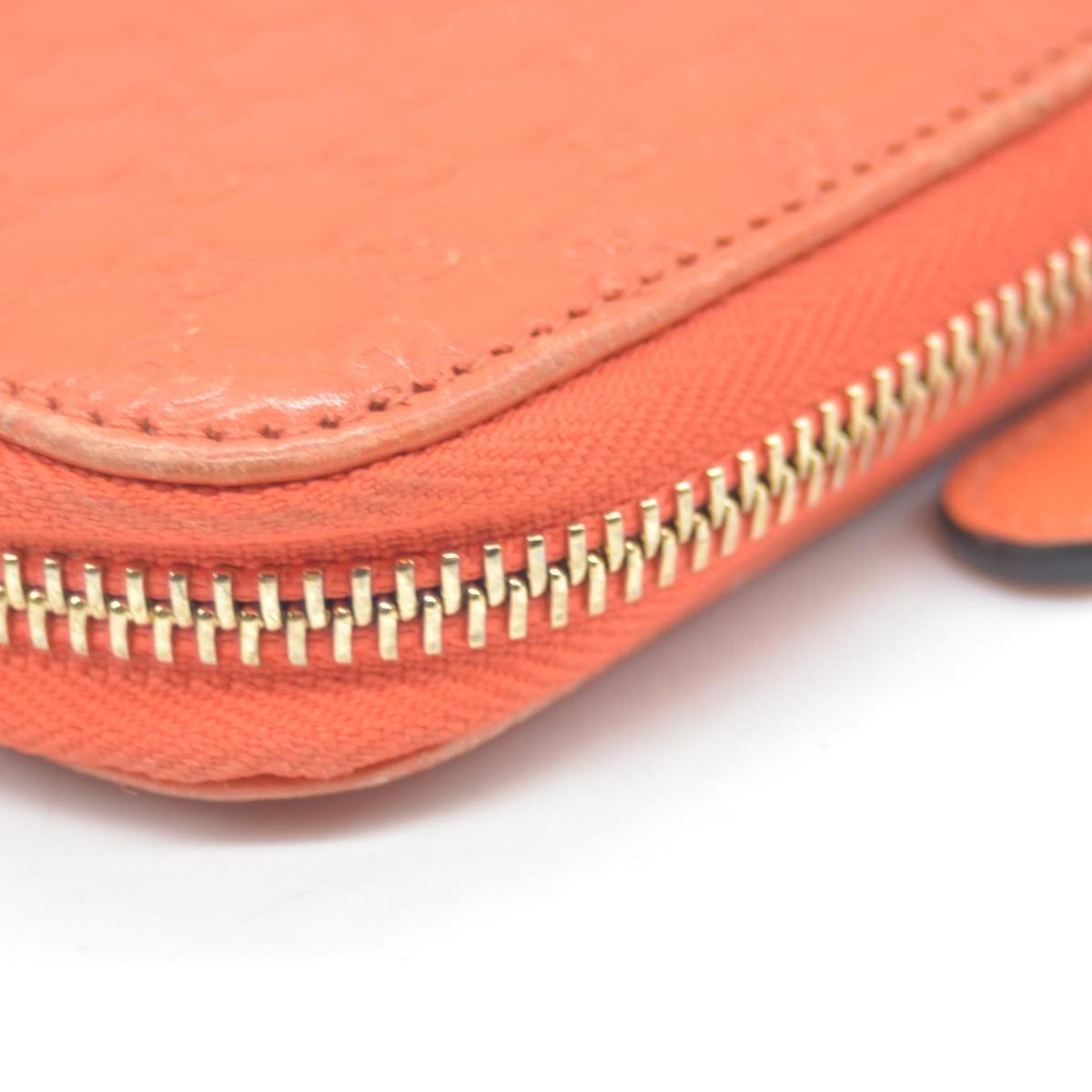 Gucci Microguccissima Zip Around Wallet Orange CONSIGNMENT