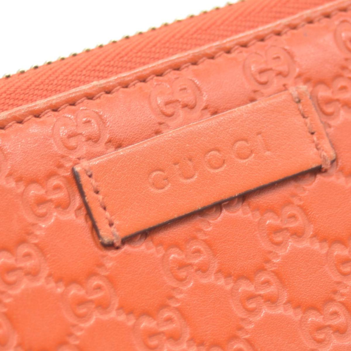 Gucci Microguccissima Zip Around Wallet Orange CONSIGNMENT