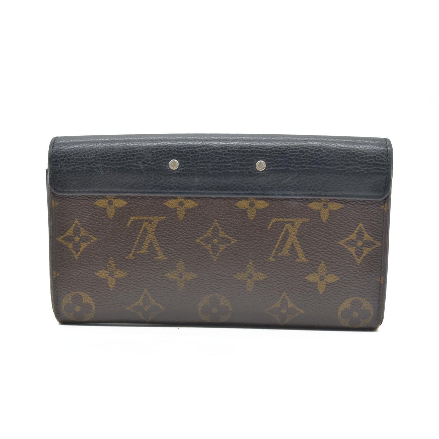 $1140 Louis Vuitton  Monogram Pallas Wallet Black