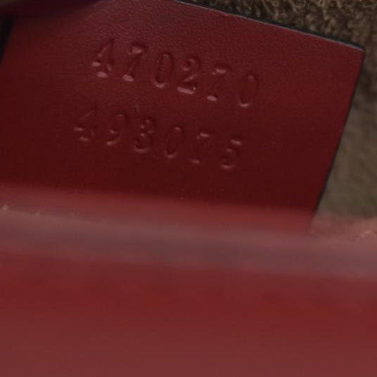 $1980 Gucci  Calfskin Mini Sylvie Chain Shoulder Bag Hibiscus Red