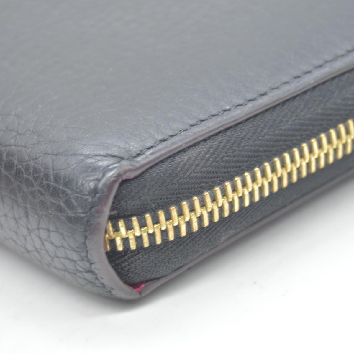 $1130 Louis Vuitton Comet Taurillon Leather Zip Zippy Long Wallet MI2158