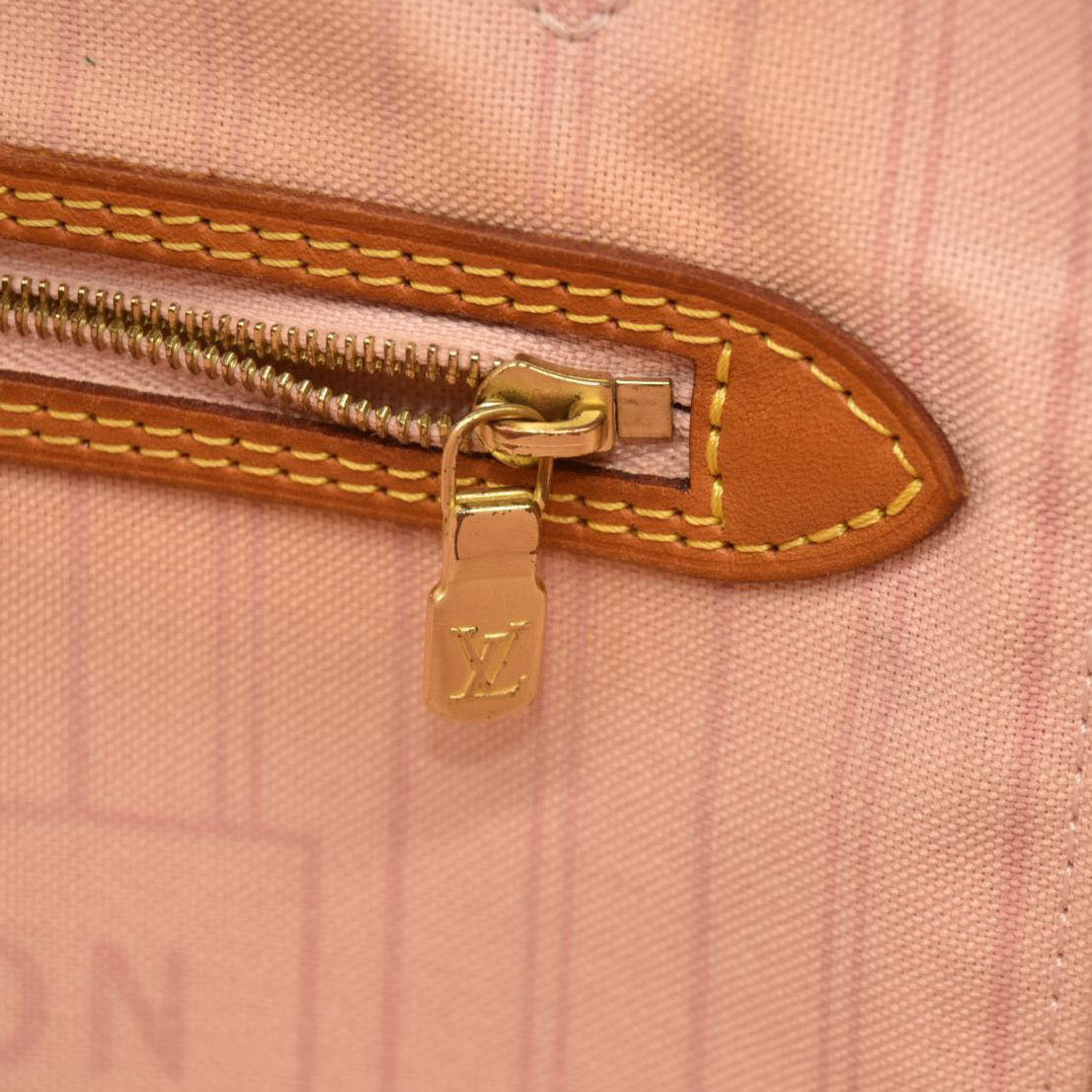 LOUIS VUITTON Damier Azur Neo Neverfull MM Rose Ballerine FL0129