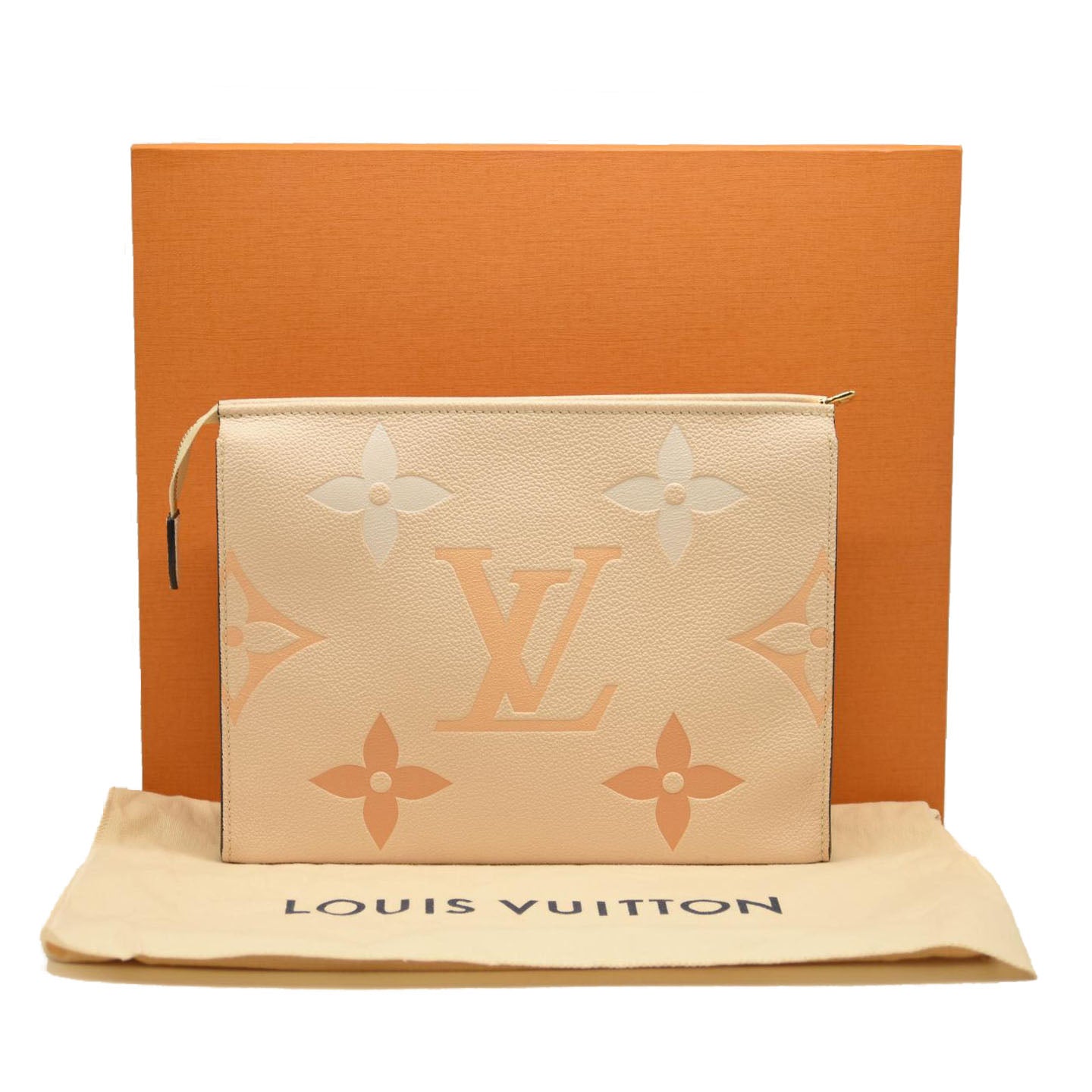LOUIS VUITTON Empreinte Monogram Giant By The Pool Toiletry Pouch 26 Cream Saffron