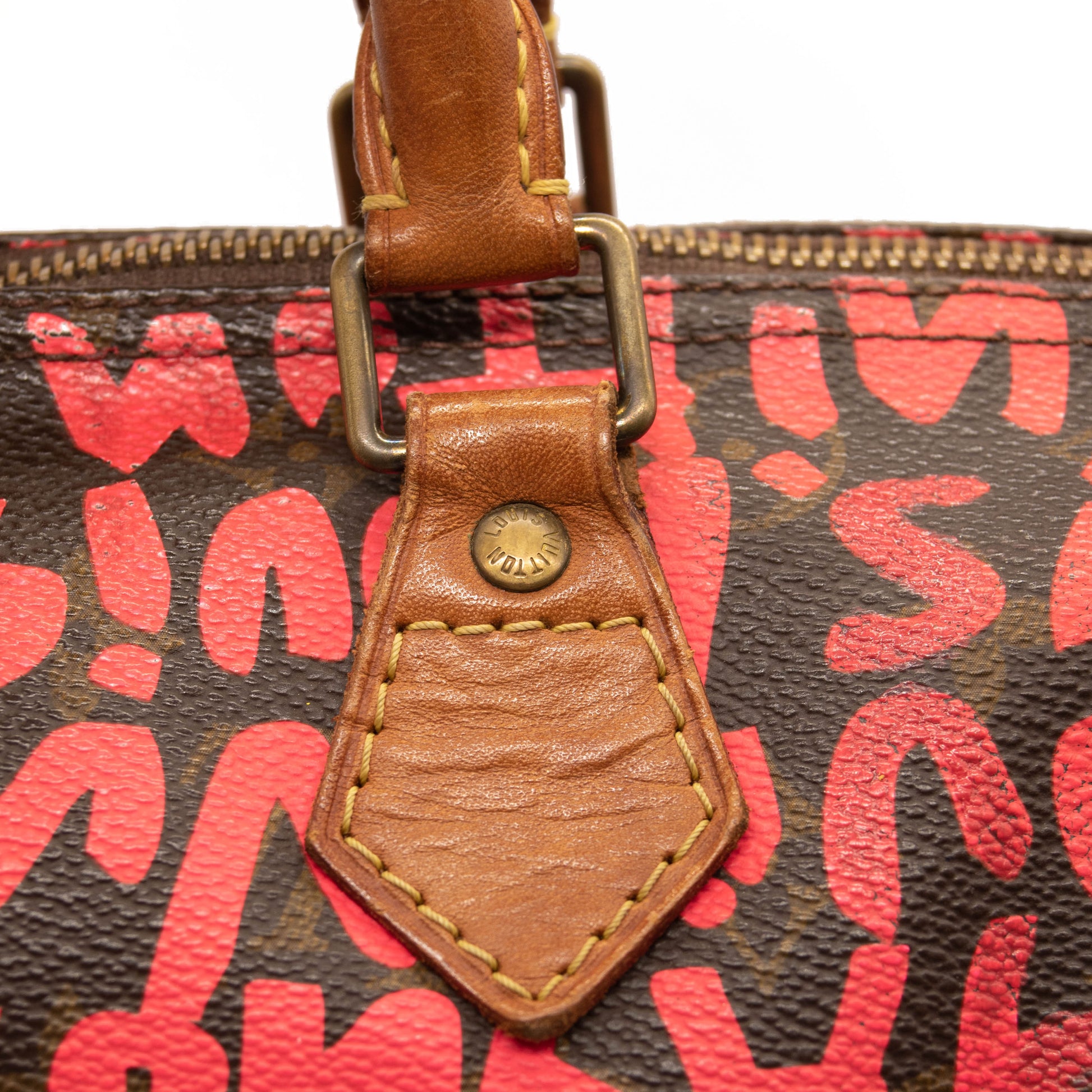 LOUIS VUITTON Monogram Graffiti Speedy 30 Fuchsia 1226088