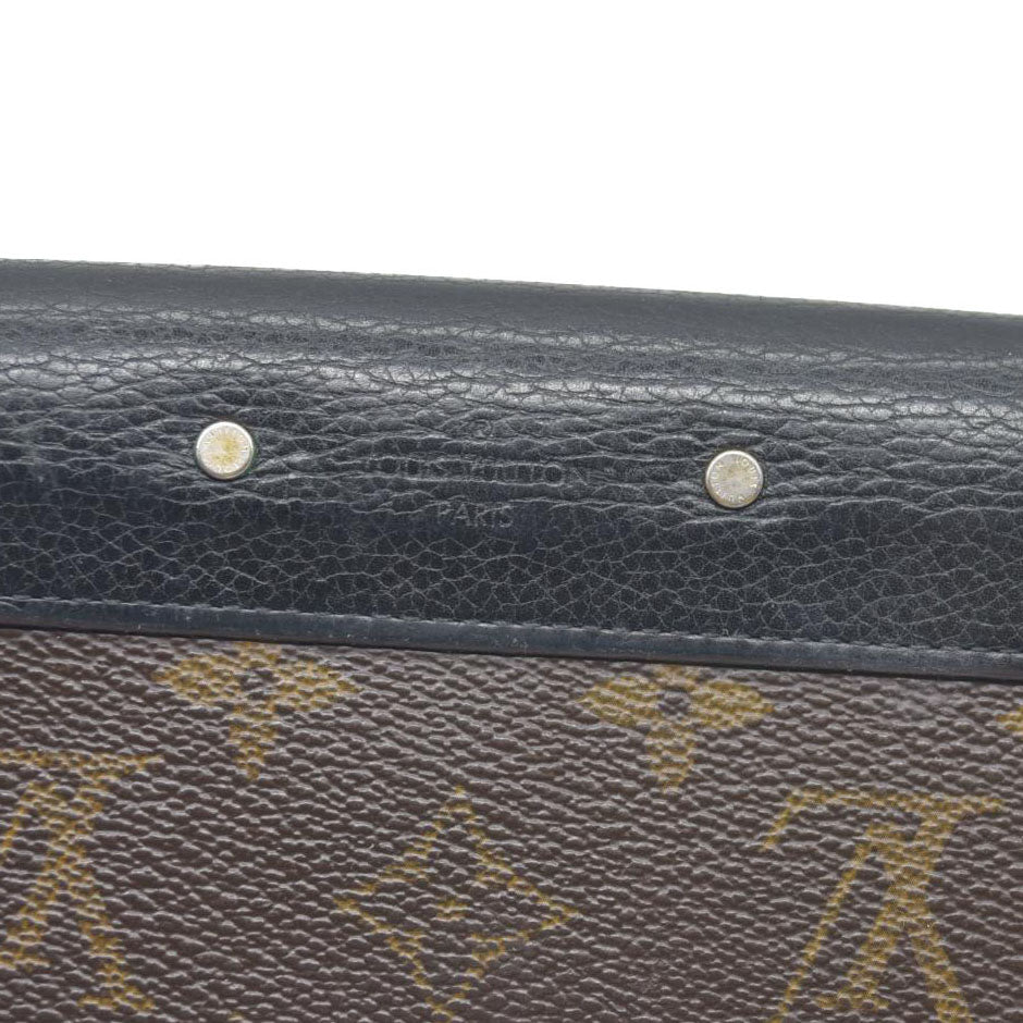 $1140 Louis Vuitton  Monogram Pallas Wallet Black