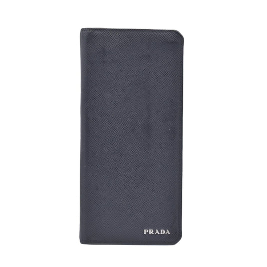 $995 Prada Saffiano Bicolore Long Wallet Leather Long Wallet CONSIGNMENT 10020929