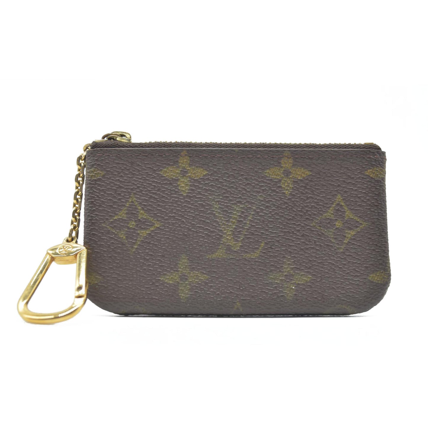$345 LOUIS VUITTON Monogram Coin Purse Key Pochette Cles
