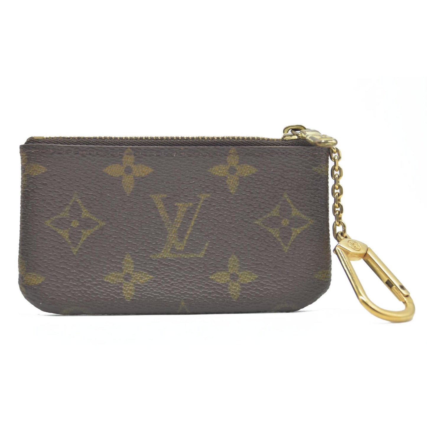 $345 LOUIS VUITTON Monogram Coin Purse Key Pochette Cles