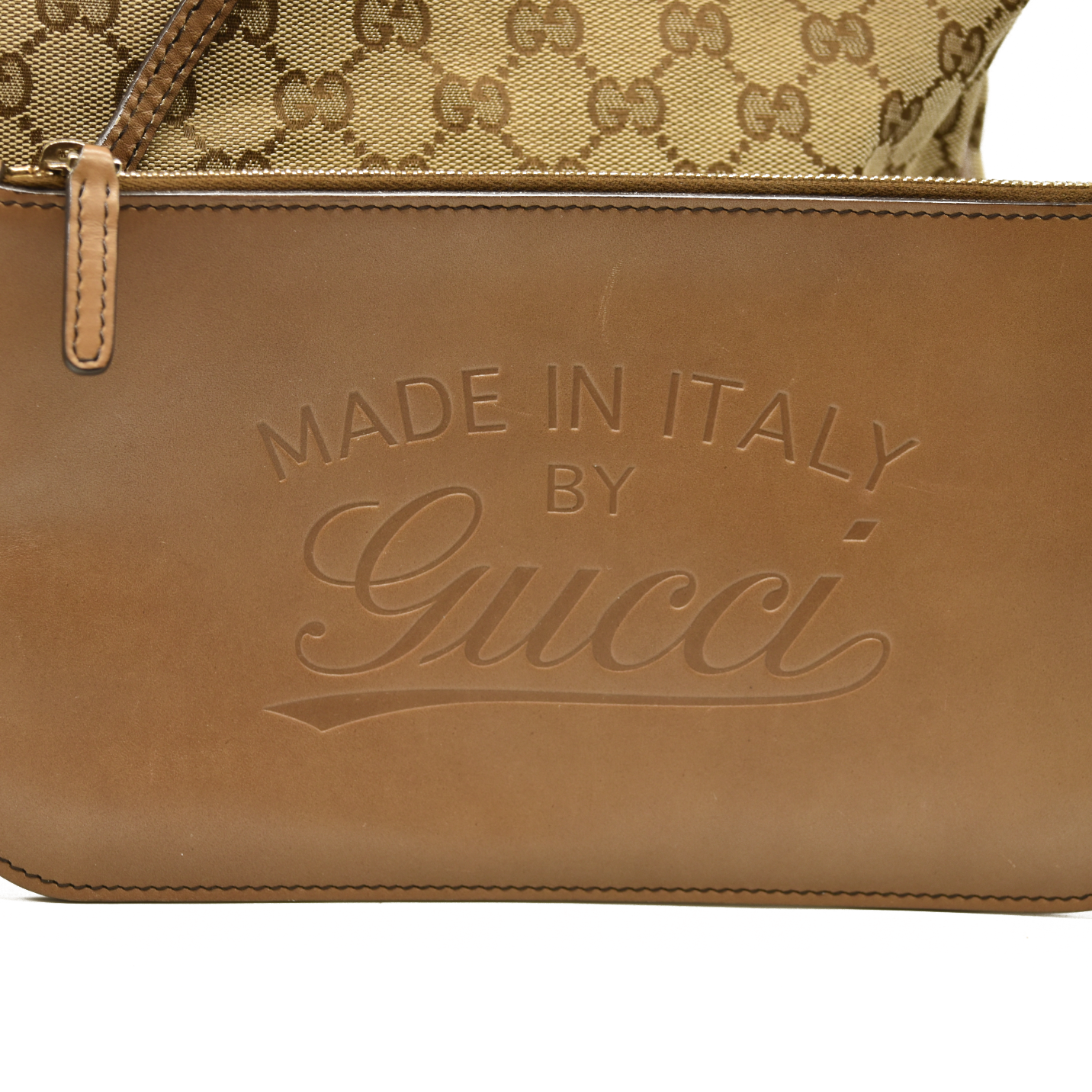 Gucci Monogram Medium Craft Tote Brown