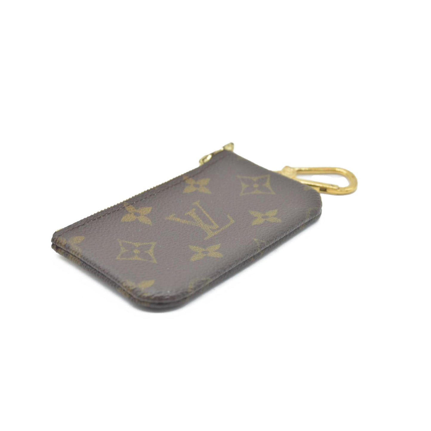 $345 LOUIS VUITTON Monogram Coin Purse Key Pochette Cles