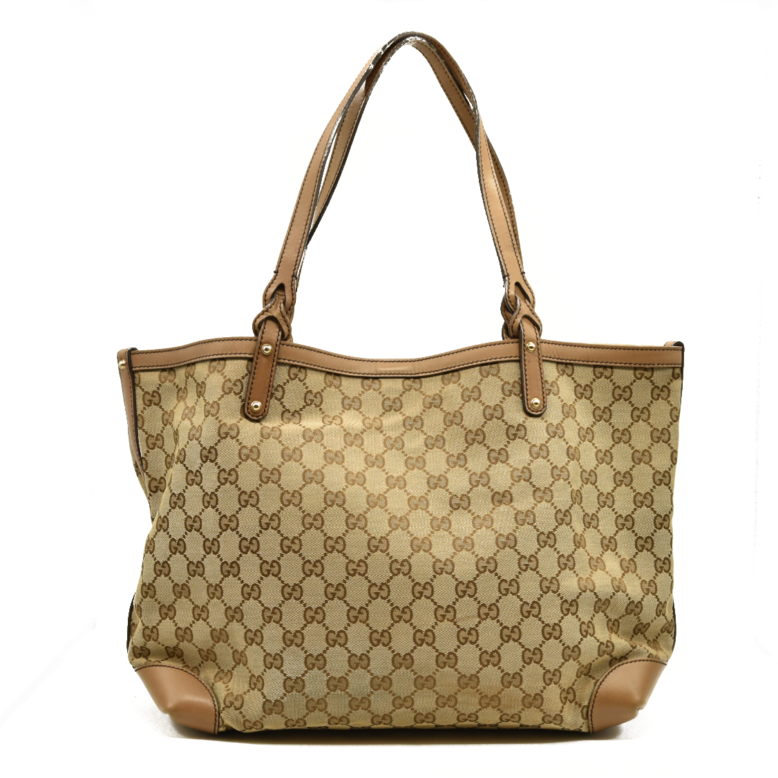 Gucci Monogram Medium Craft Tote Brown