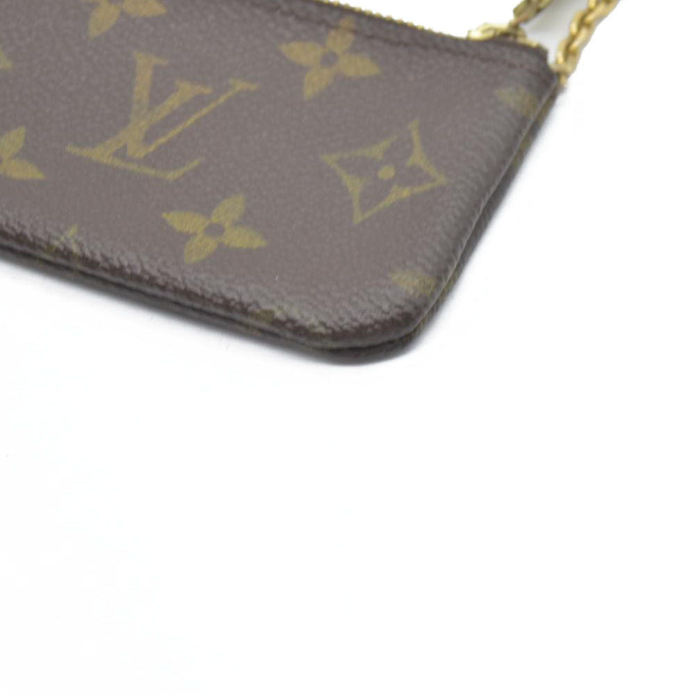 $345 LOUIS VUITTON Monogram Coin Purse Key Pochette Cles