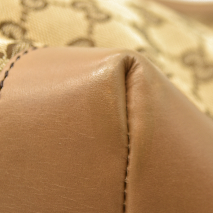 Gucci Monogram Medium Craft Tote Brown