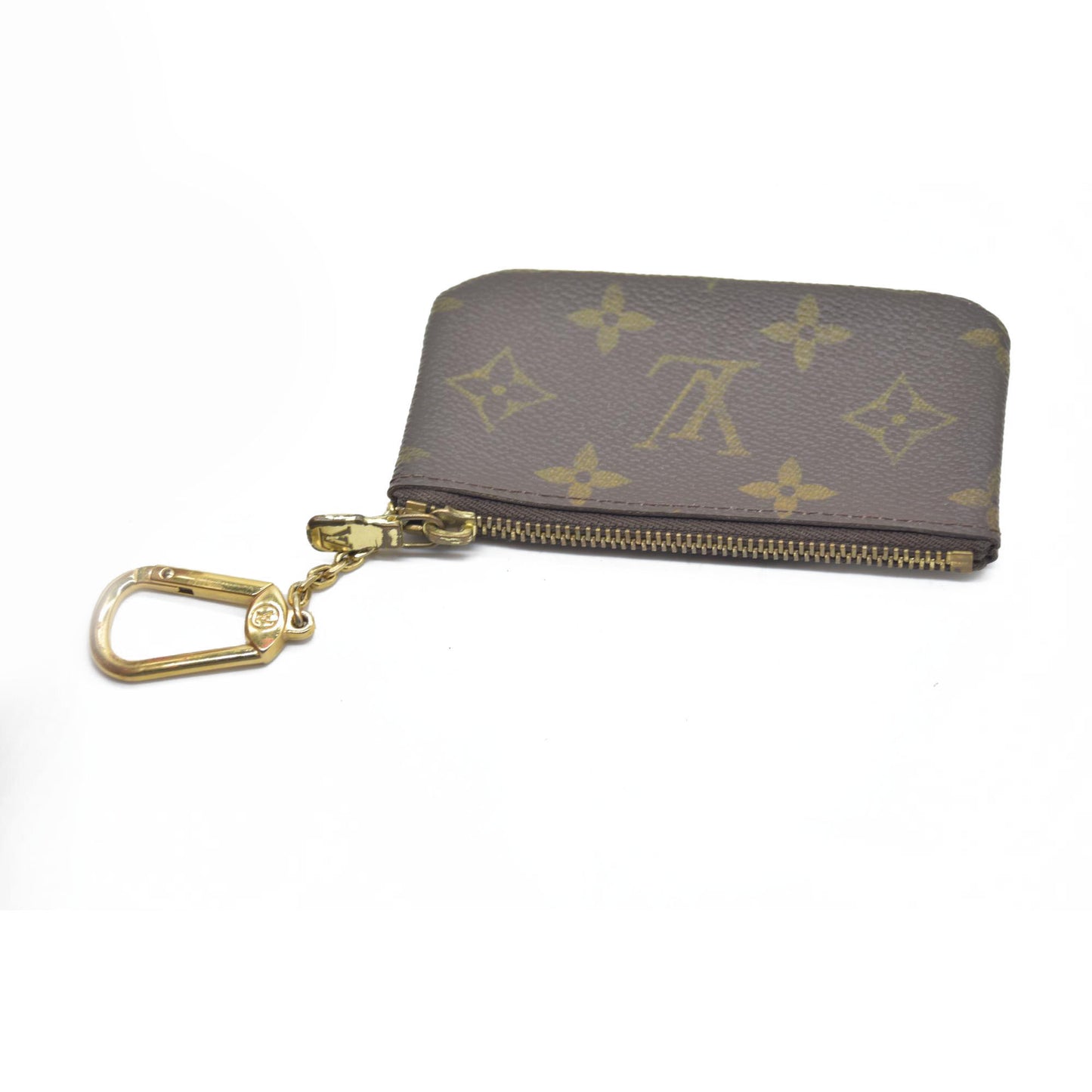 $345 LOUIS VUITTON Monogram Coin Purse Key Pochette Cles